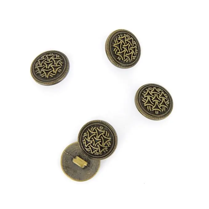 Bronzefarbene Metallknöpfe mit Stiel 15 mm Direkt Vom Hersteller