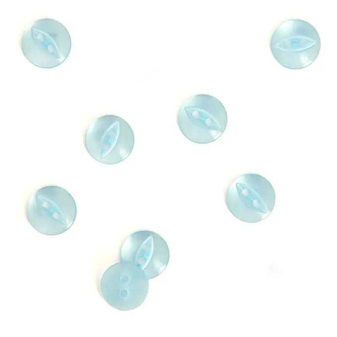 Knöpfe rund hellblau 14 mm Rabatt