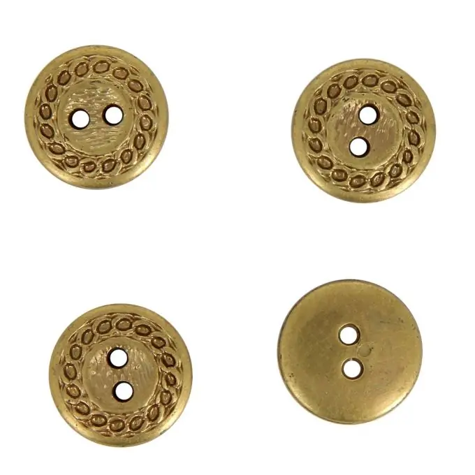 Gestreifte Metallknöpfe 15 mm Günstig