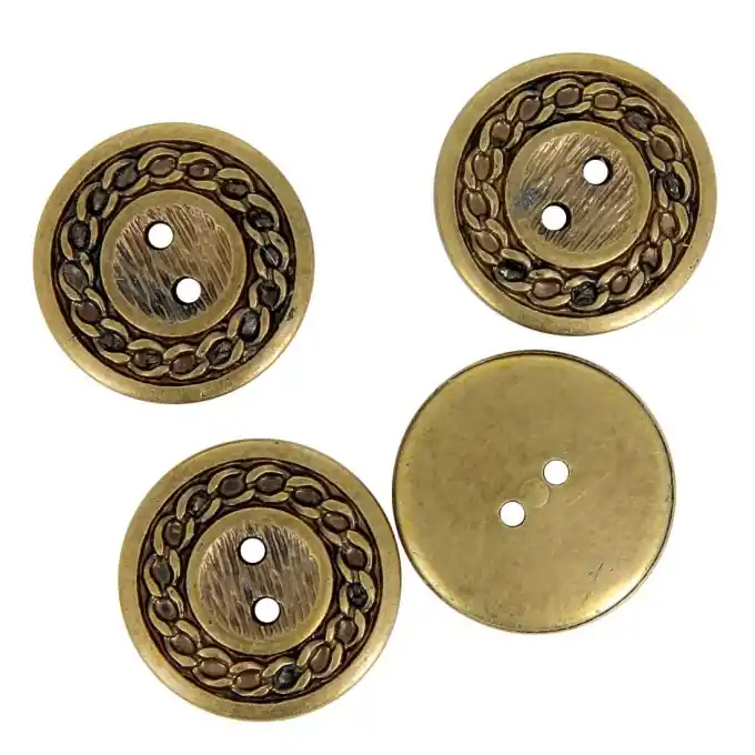 Gestreifte Metallknöpfe 20 mm Jetzt Bestellen