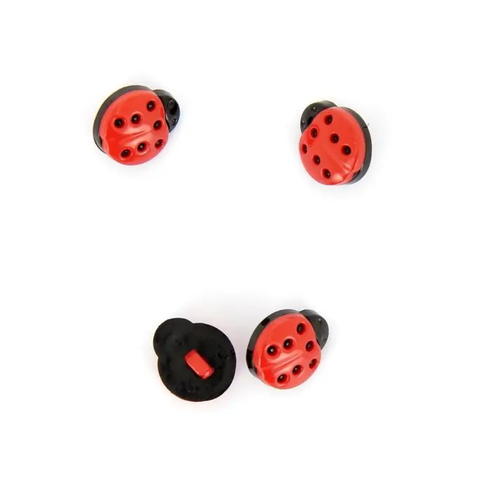 Knöpfe in Marienkäfer-Form rot 15 mm Direkt Vom Hersteller