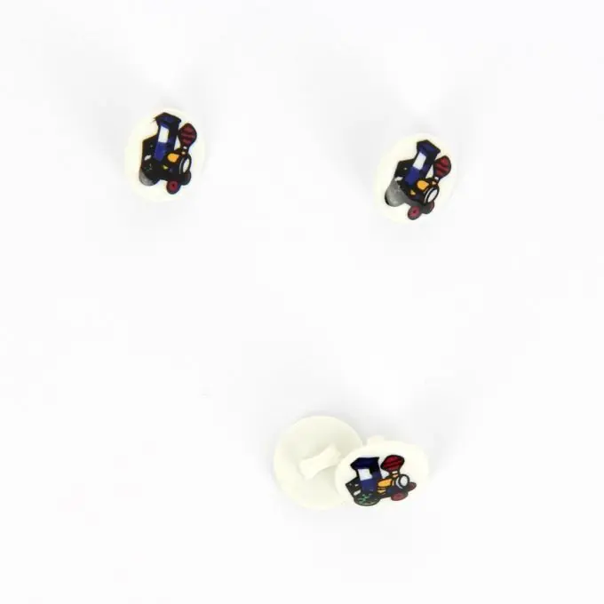 Knöpfe mit Zugaufdruck weiß 13 mm Gratis Versand