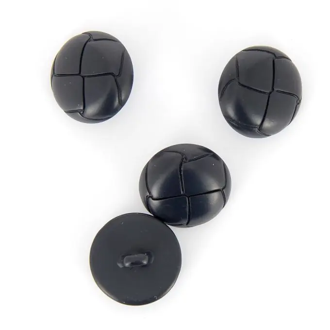 Neue Kollektion Knöpfe Leder-Effekt marineblau 23 mm