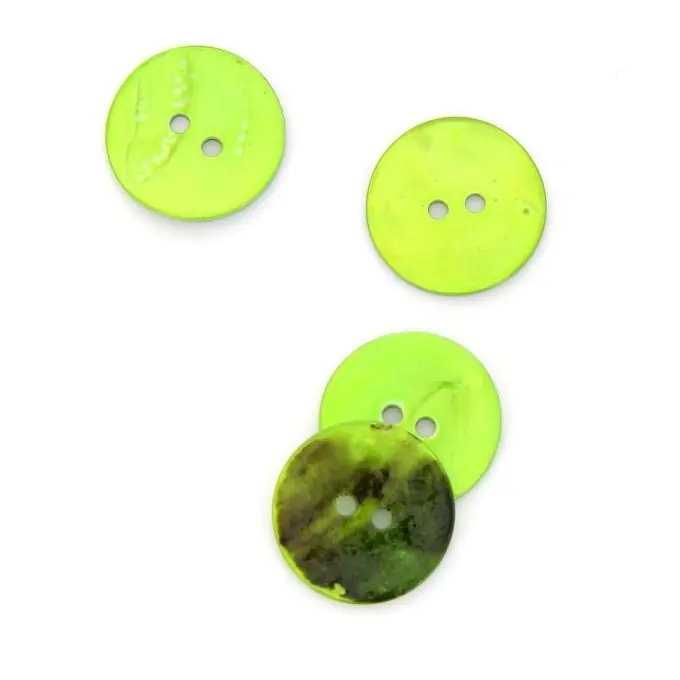 Perlmuttfarbene Knöpfe grün 20 mm Bestpreis