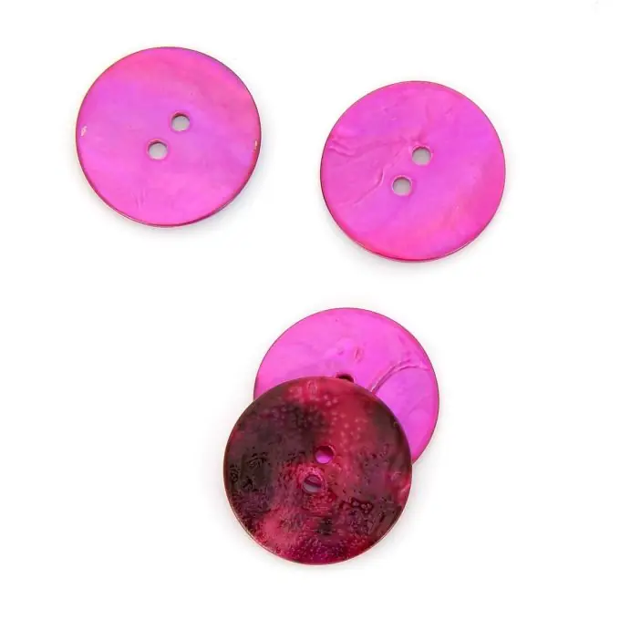 Perlmuttfarbene Knöpfe dunkelrosa 23 mm Schneller Versand