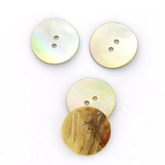 Perlmuttfarbene Knöpfe naturfarben 23 mm Garantierte Lieferung