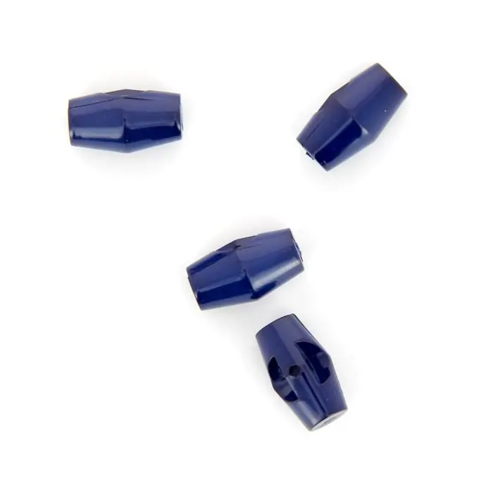 Geld-Zurück-Garantie Plastikknöpfe in Form eines Holzscheits marineblau 20 mm