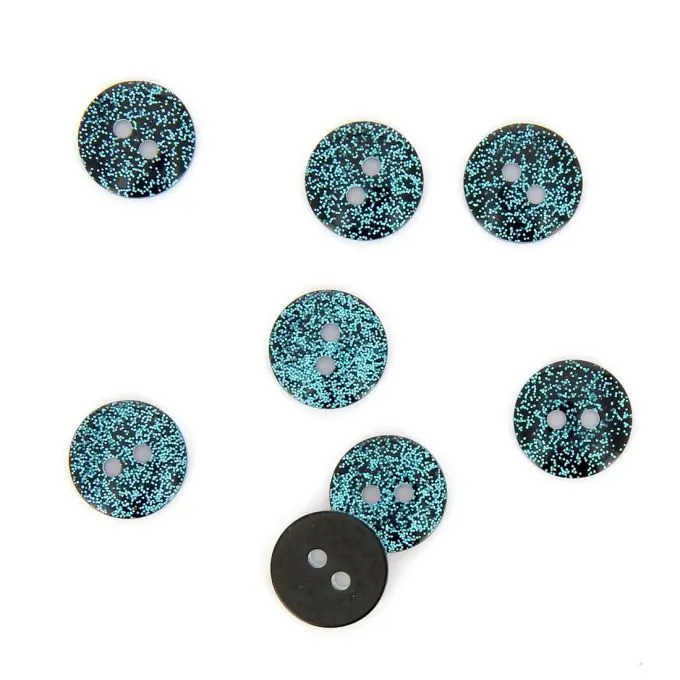 Pailletten-Knöpfe türkis 14 mm Top-Seller