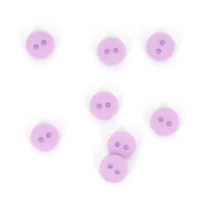 Nur Heute Flache Knöpfe 2 Löcher hellrosa 11 mm