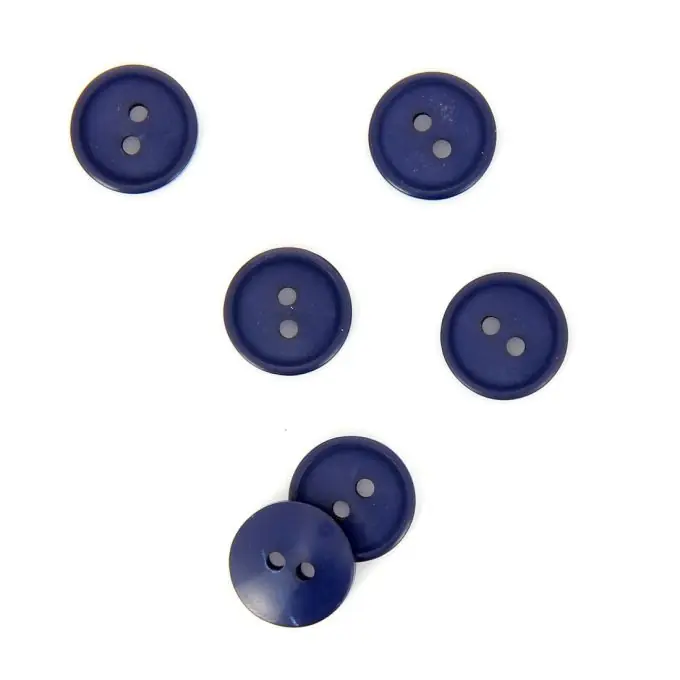 Flache Knöpfe 2 Löcher marineblau 15 mm Top-Angebot