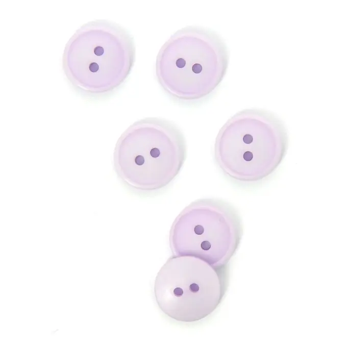 Flache Knöpfe 2 Löcher violett-lila 15 mm Letzte Chance