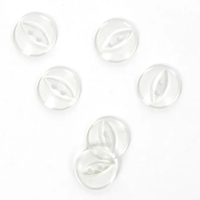 Knöpfe rund transparent 16 mm Markenware