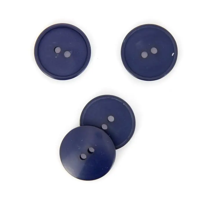 Flache Knöpfe 2 Löcher marineblau 23 mm Premium