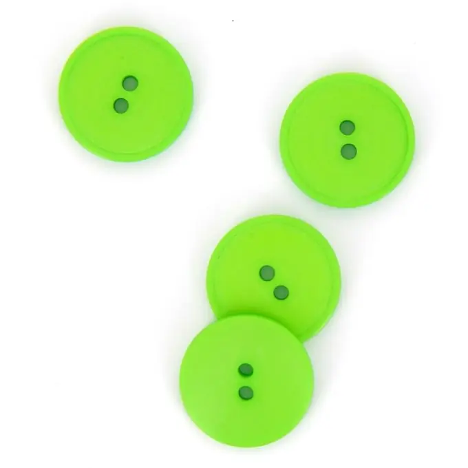 Flache Knöpfe 2 Löcher knall-grün 23 mm Must-Have