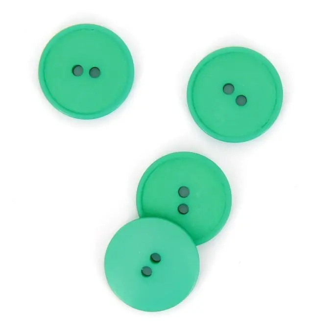 Super-Preis Flache Knöpfe 2 Löcher grün 23 mm