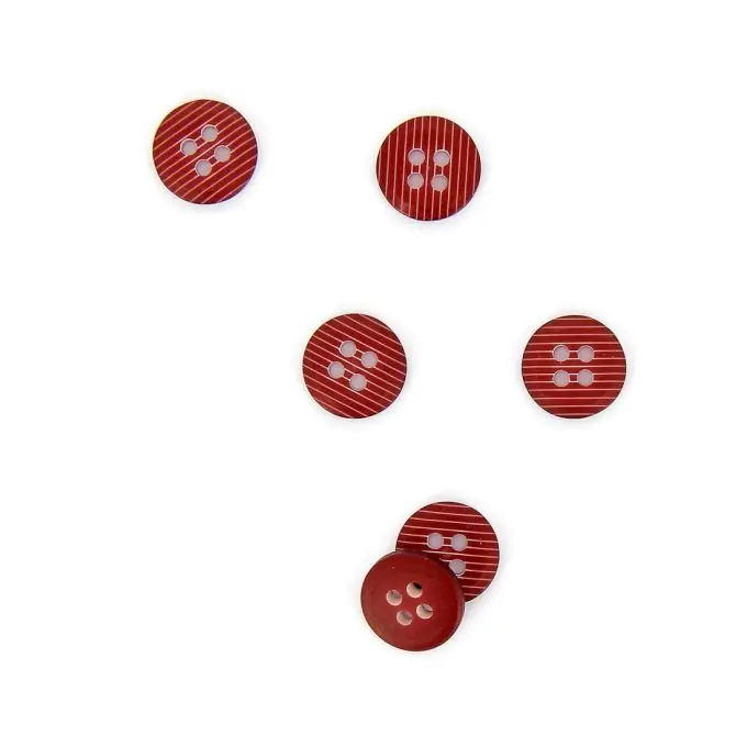 Gestreifte Knöpfe 2 Löcher bordeaux 11 mm Sonderaktion