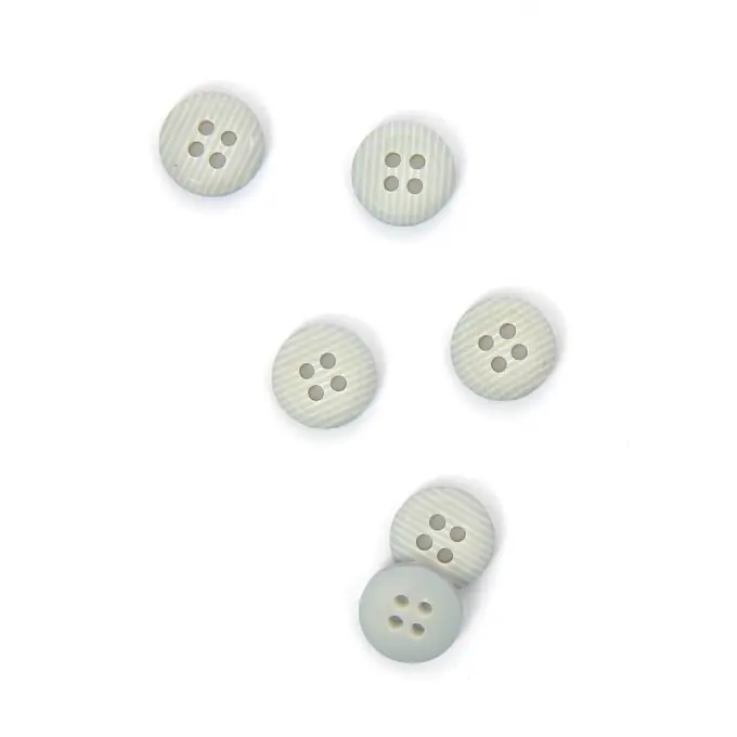 Mengenrabatt Gestreifte Knöpfe 2 Löcher grau 11 mm