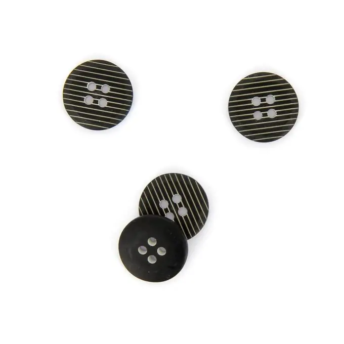 Begrenztes Angebot Gestreifte Knöpfe 2 Löcher schwarz 16 mm