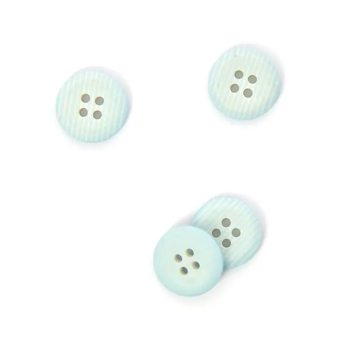 Begrenztes Angebot Gestreifte Knöpfe 2 Löcher hellblau 16 mm