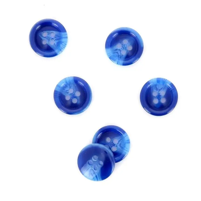 Blaue Knöpfe mit Farbverlauf 15 mm Finale Aktion