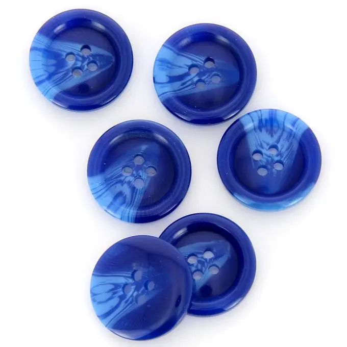 Blaue Knöpfe mit Farbverlauf 23 mm Aktuell