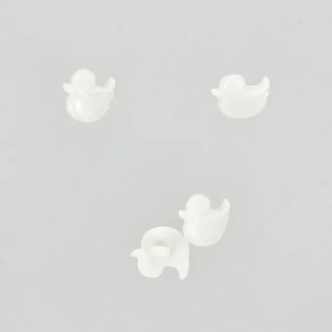 Mengenrabatt Knöpfe in Entenform weiß 15 mm