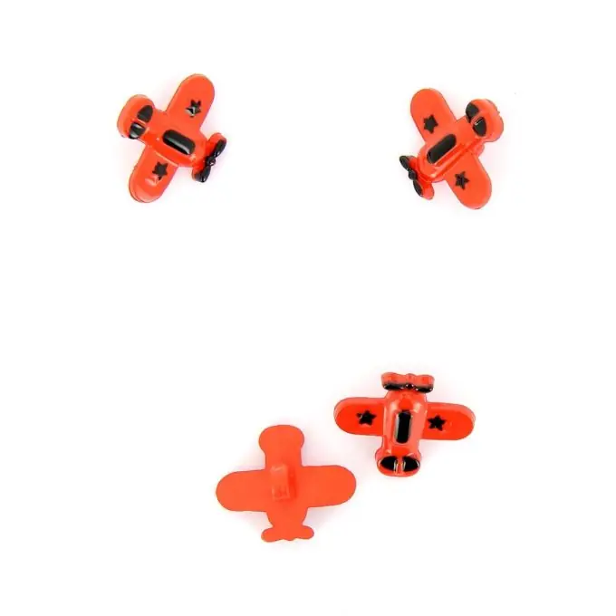 Top-Angebot Knöpfe in Flugzeug-Form rot 18 mm