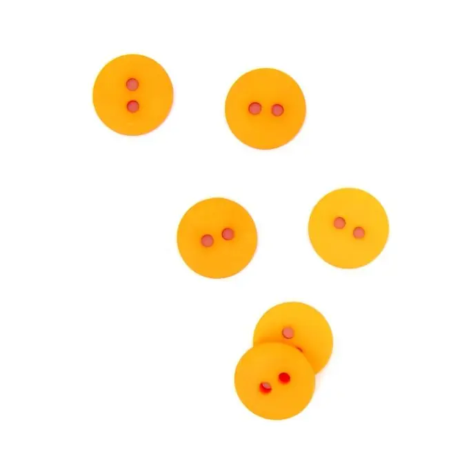 Flache Knöpfe orange 14 mm Sonderangebot