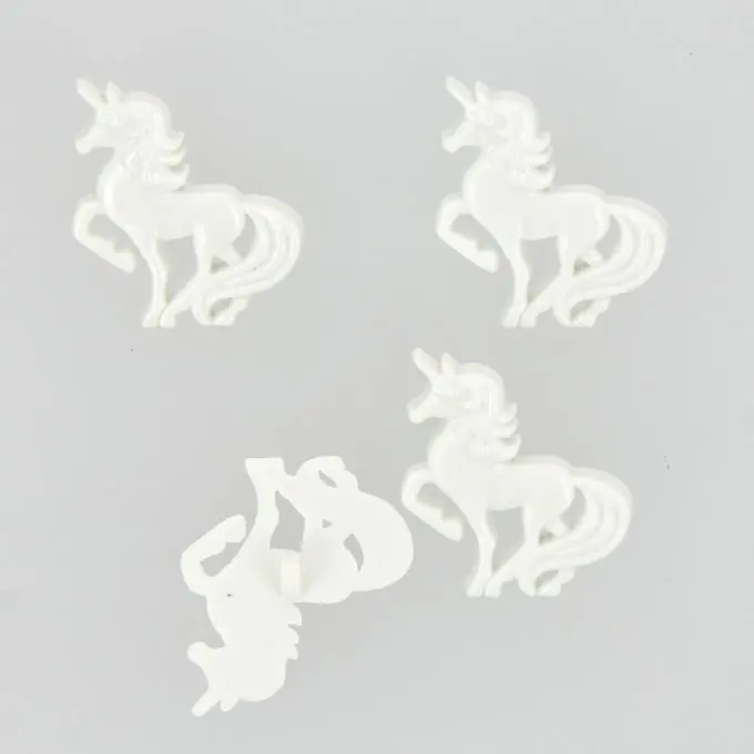 Knöpfe in Pferdeform weiß 30 mm Markenprodukt