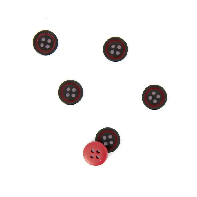 Kostenfreie Lieferung Bunte runde Knöpfe schwarz und rot 10 mm