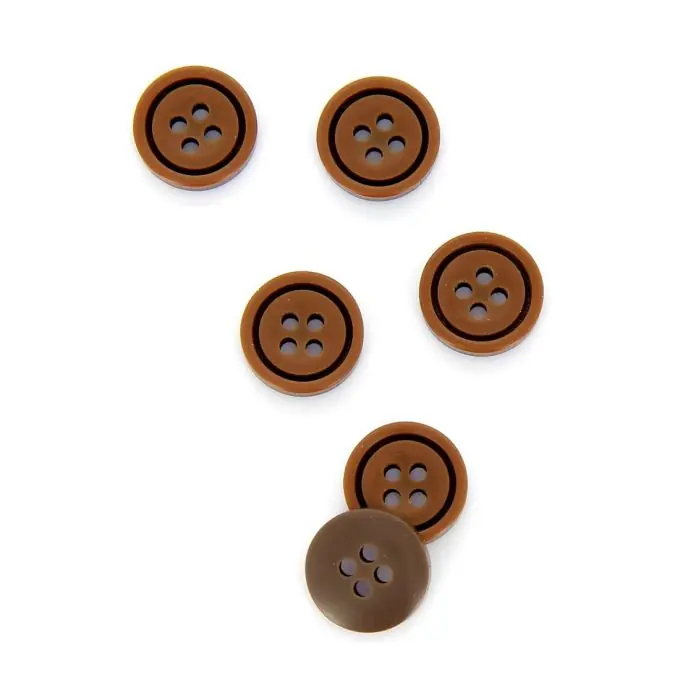 Bunte runde Knöpfe braun 14 mm Rabatt
