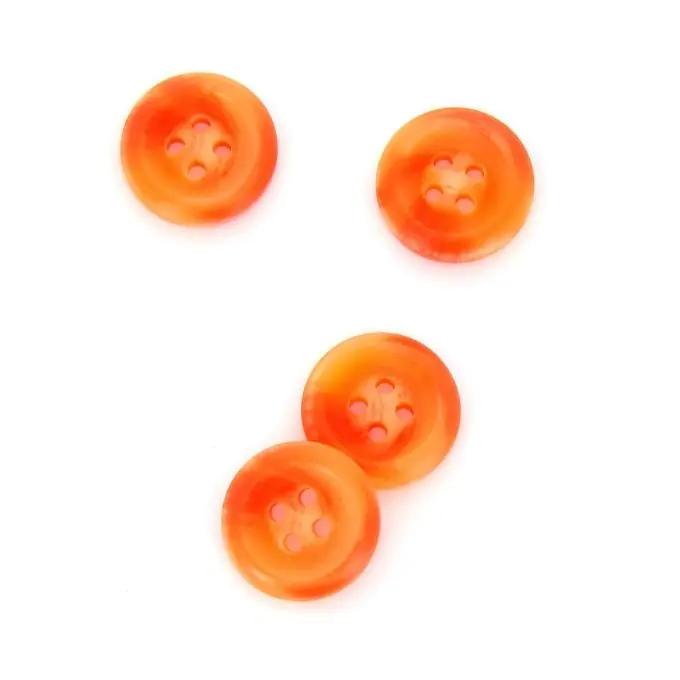 Neuheit Knöpfe mit Mulde orange 18 mm