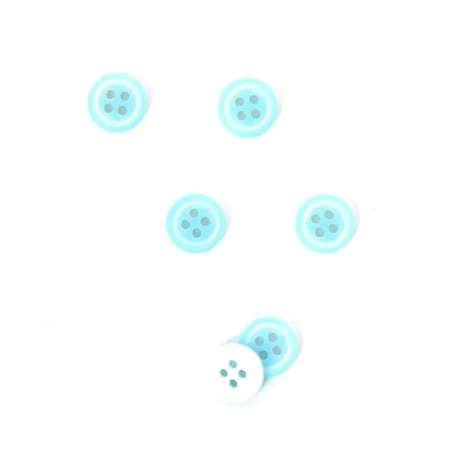 Knöpfe hellblau und weiß 10 mm Jetzt Kaufen