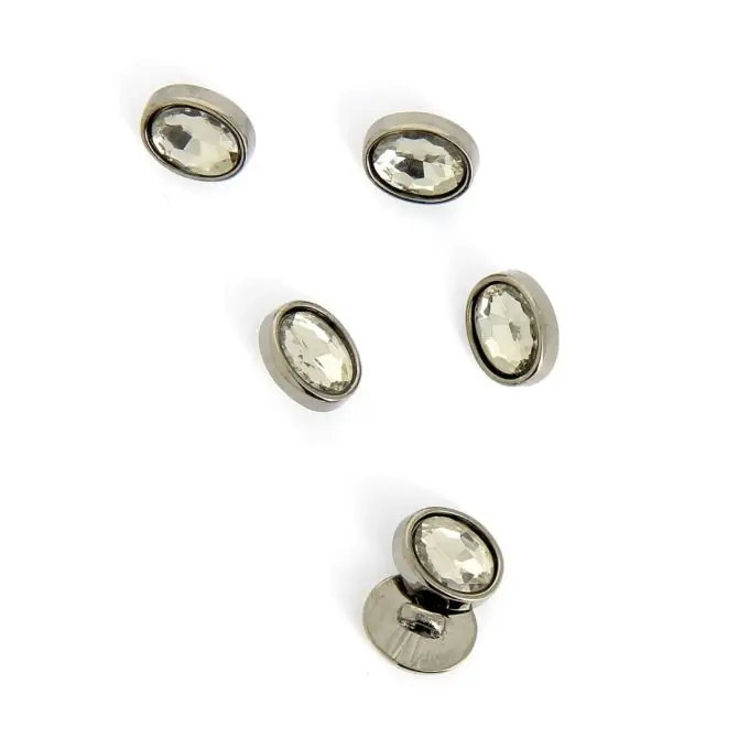 Garantierte Lieferung Ovaler Diamantknopf mit Stiel 13 mm