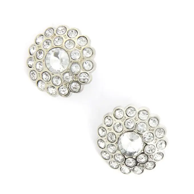 Blumenförmiger Diamantknopf mit Stiel 30 mm Sale