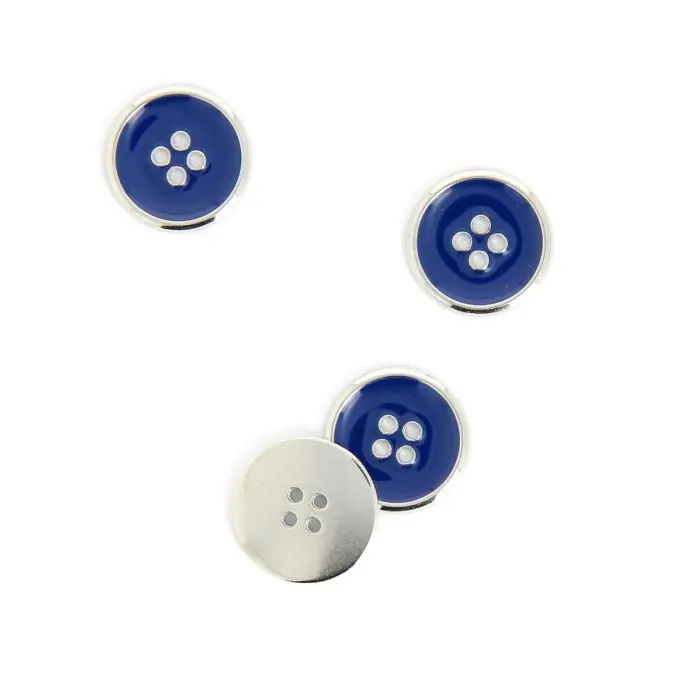 Metallknopf silbern und marine 18 mm Saisonangebot