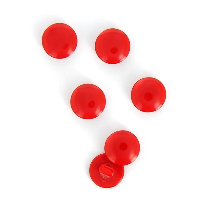 Knöpfe mit Stiel rot 14 mm Neuheit