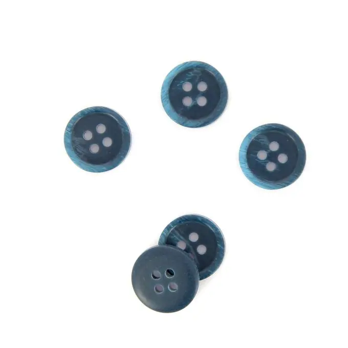 Marmorierte Knöpfe blau 15 mm Online Kaufen