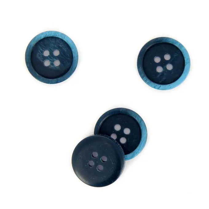 Sofort Bestellen Marmorierte Knöpfe blau 20 mm