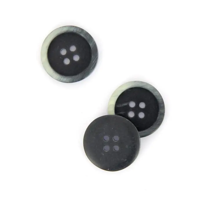 Billig Marmorierte Knöpfe grau 23 mm