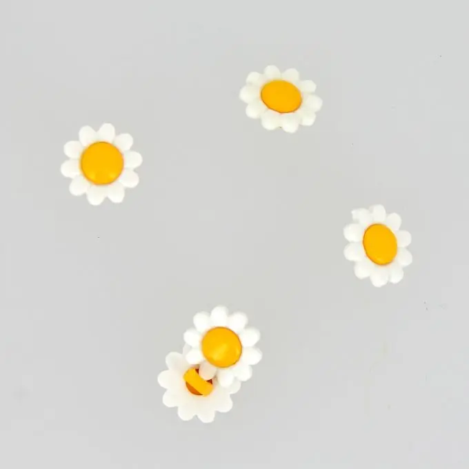 Limited Edition Knöpfe in Form von Margeriten gelb 14 mm