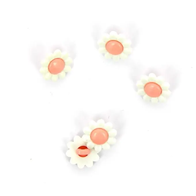 Knöpfe in Form von Margeriten rosa 14 mm Limited Edition