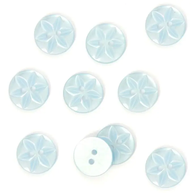 Blumenknöpfe 2 Löcher hellblau 11 mm Gratis Versand