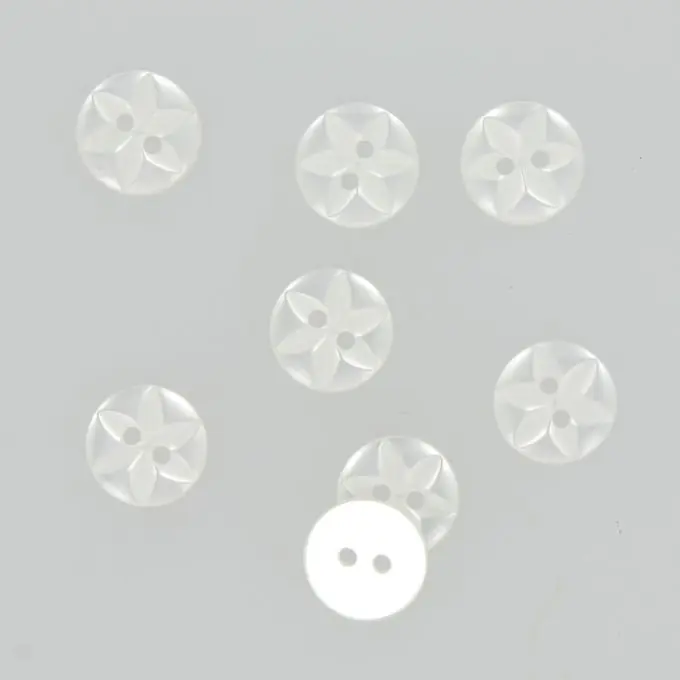 Knallerangebot Blumenknöpfe 2 Löcher weiß 14 mm