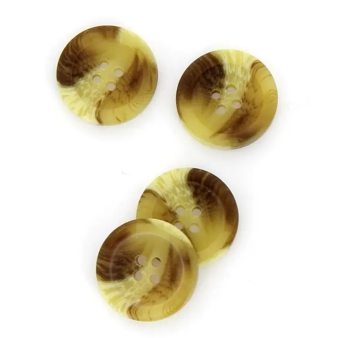 Solange Der Vorrat Reicht Marmorierte Knöpfe beige 23 mm