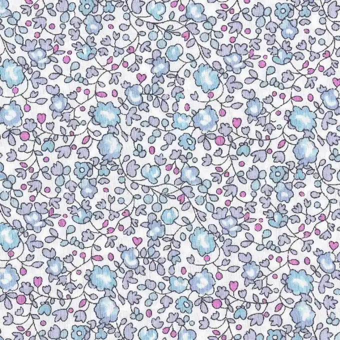 Baumwollpopeline-Stoff Liberty Eloise New blau Markenprodukt