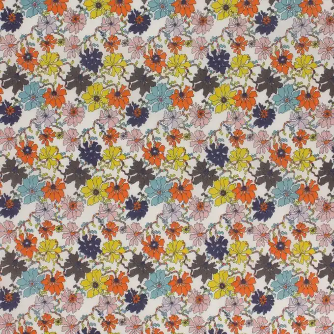 Top-Seller Stoff aus Baumwollpopeline Liberty Sea Petals