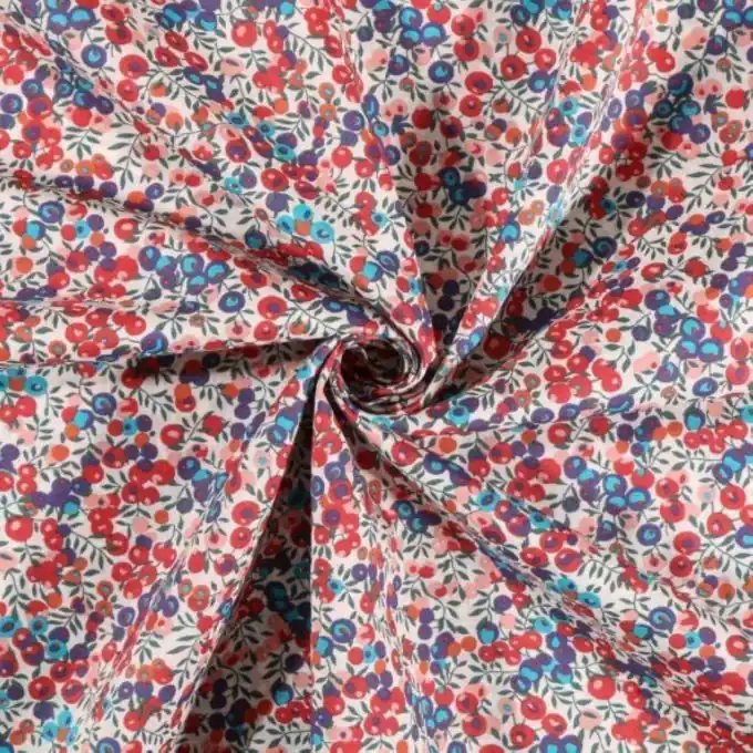 Expressversand Baumwollpopeline-Stoff Liberty Wiltshire rot