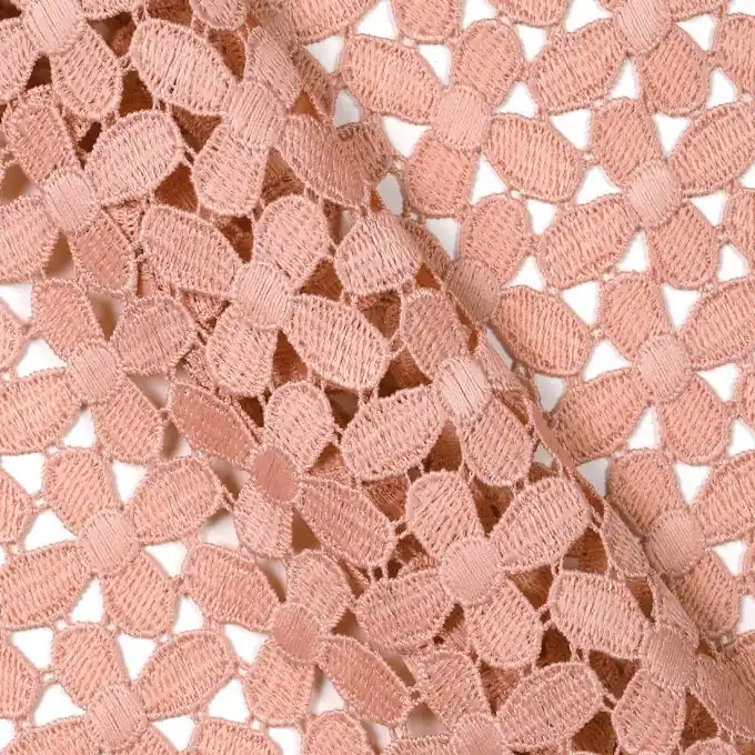 Nur Heute Spitze Stoff mit Gänseblümchen in Rosa