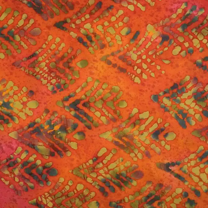 Batik Baumwollstoff Orange, 137 cm Breite Großhandel